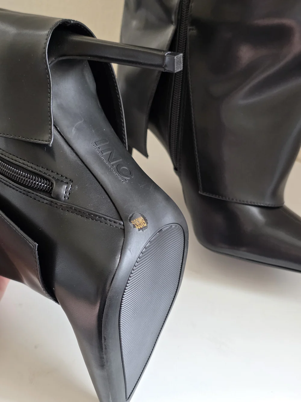 I.N.C. Skylar Fold Over Cuffed Dress Boots Stilleto US6